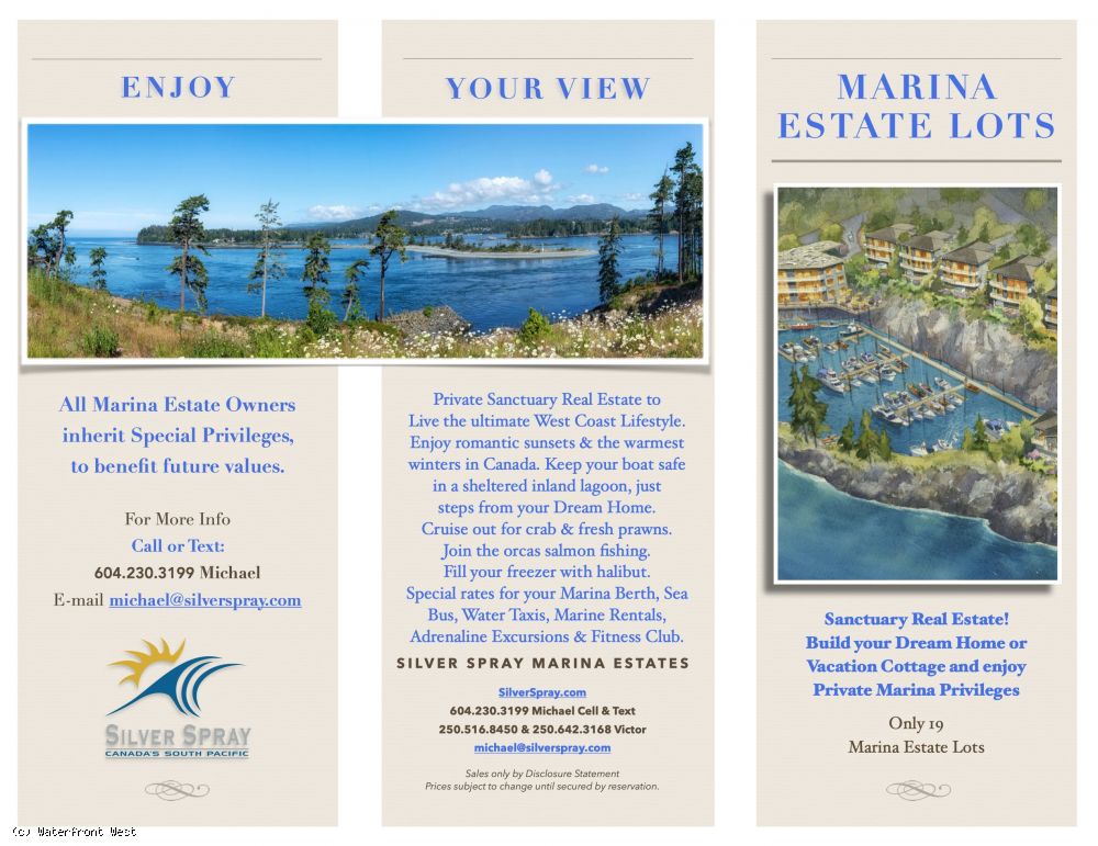 Silver Spray Marina Estate Lots - Sooke, B.C., Vancouver Island Oceanfront & Ocean View Lots